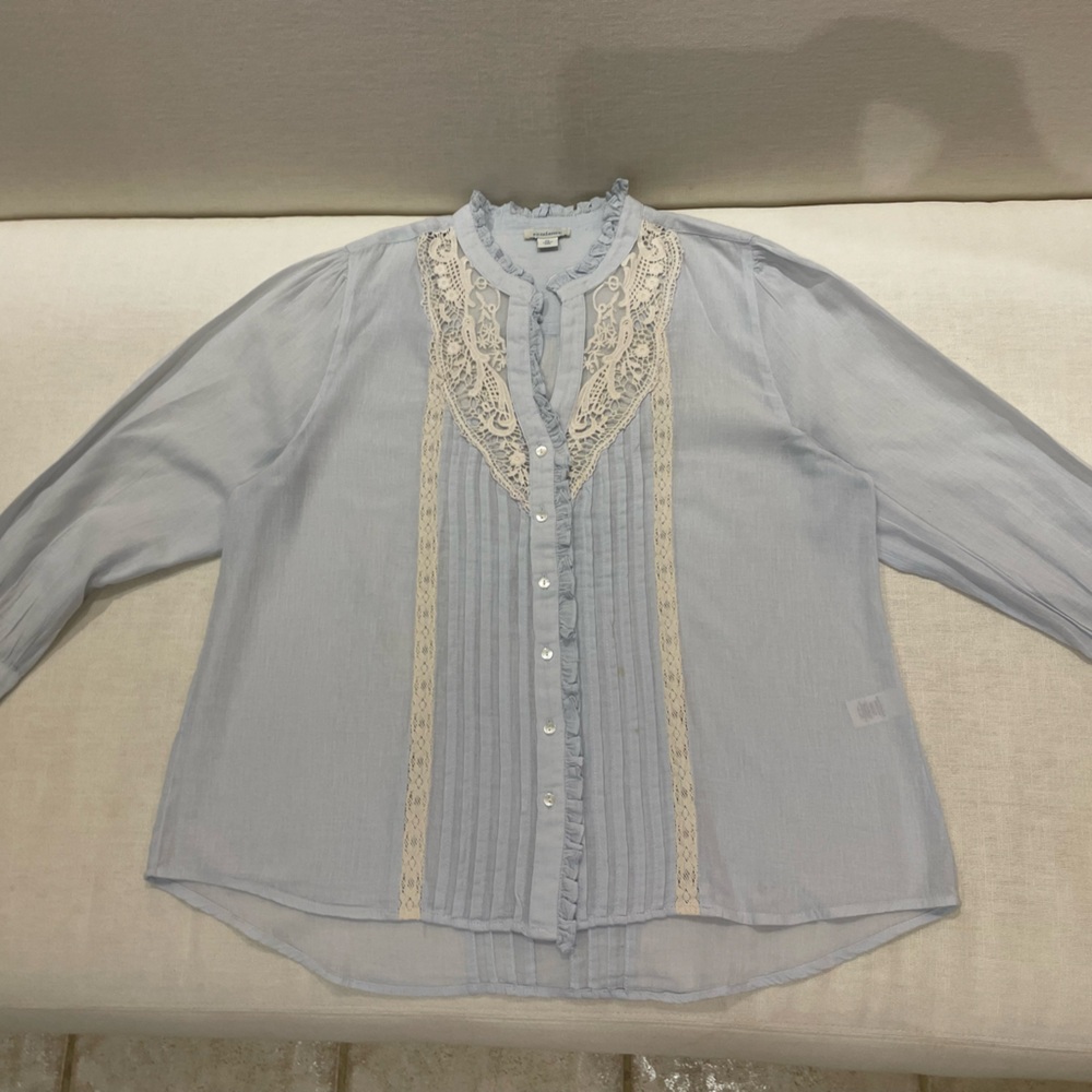 Cotton Sundance crochet and lace blouse.